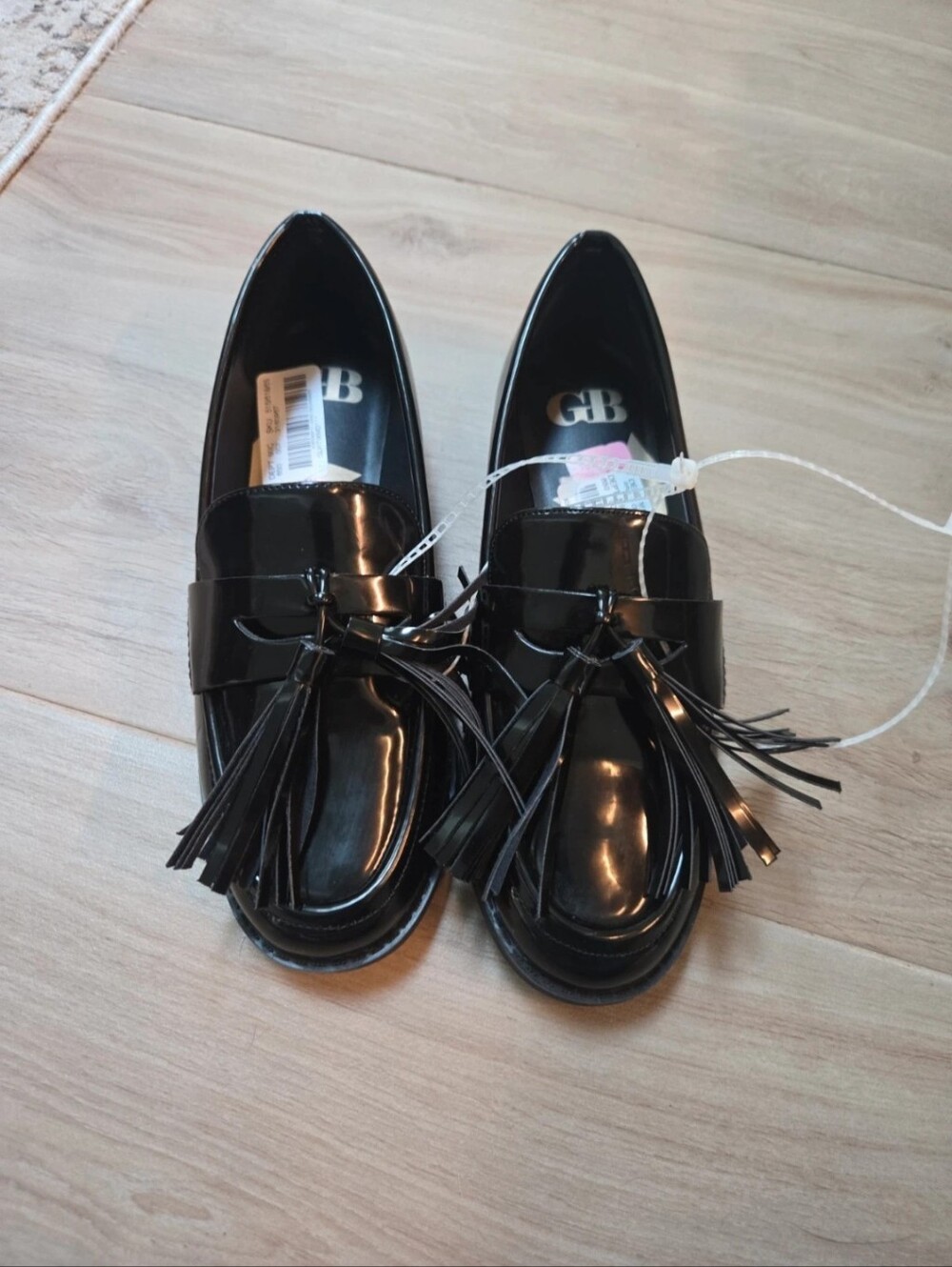 Gianni Bini Black Patent Tassel Loafers